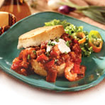 Jambalaya Shortcakes with Cayenne Cream