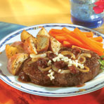 Beef Tenderloins with Cherry Port Sauce & Gorgonzola
