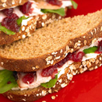 Cranberry Turkey with Arugula Sandwiches