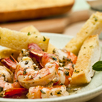 Shrimp Scampi with Lemon and Butter-Soaked Bread