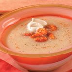 Image of Soup Of White Asparagus With Crawfish And Truffle Cream, Campbells Kitchen