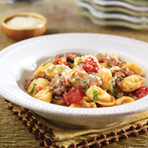 Image of Turkey Sausage & Tortellini In Creamy Tomato Basil Sauce, Campbells Kitchen