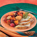 Image of Lemon-basil Turkey With Roasted Vegetables, Campbells Kitchen