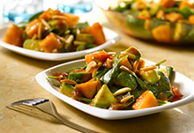 Avocado Melon Salad & Picante Honey Dressing