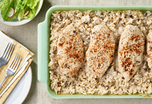 One Dish Chicken & Rice Bake