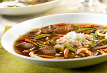 Spicy Asian Beef & Snow Pea Soup