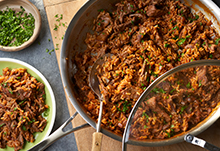 Zesty Beef & Rice Skillet