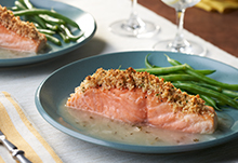 Almond-Crusted Salmon with Thyme & Lemon Butter Sauce