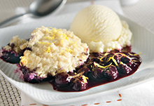 Blueberry Compote with Lemon Dumplings