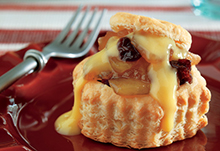 Slow-Cooked Apple Cherry Pastries with Vanilla Cream