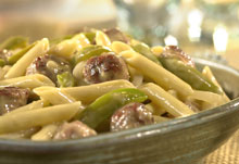 Cheddar Penne with Sausage & Peppers