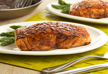 Salmon Fillets with Balsamic Mustard Glaze
