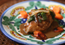 Chicken Breasts Simmered in Poblano Cream
