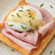Poached Eggs and Ham on Puff Pastry