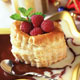 Raspberry-Filled Shells with Chocolate 