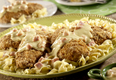 Crunchy Chicken with Ham Sauce