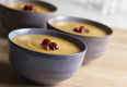 Cream of Pumpkin Soup with Cranberry Drizzle