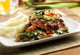 Beef Sirloin Steak with Baby Spinach