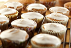 Glazed Carrot Raisin Cupcakes