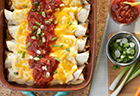 Chicken Enchiladas with Creamy Green Chile Sauce