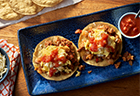 Spicy Sausage and Bean Tostadas