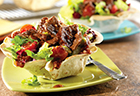 Stir-Fried Beef Salad in Tortilla Cups