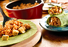 Fiesta Chicken & Rice Wraps