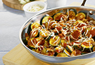 Mozzarella Zucchini Skillet