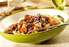 Spaghetti with Chunky Chicken-Vegetable Sauce