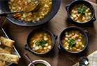 Winter Vegetable Bean Soup with Pesto