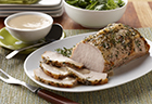 Herbed Pork Roast & Creamy Mushroom Gravy