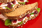 Cranberry Turkey with Arugula Sandwiches