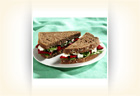 Roasted Red Pepper, Baby Spinach & Goat Cheese Sandwiches