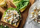 Open-Faced Apricot Chicken Salad Sandwiches