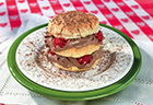Chocolate Bavarois with Grillotes Cherries
