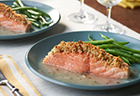 Almond-Crusted Salmon with Thyme & Lemon Butter Sauce