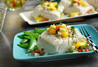 Poached Halibut with Chunky Pineapple Salsa