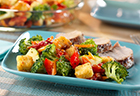 Vegetable Salad with Sun-Dried Tomatoes & Croutons