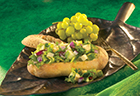 Italian Chopped Salad in Warm Rosemary Bread Shells