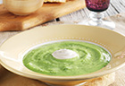 Warm Avocado Soup with Chipotle Cream