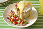 Red Potato-Corned Beef Hash and Eggs in Puff Pastry Shells