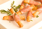 Prosciutto-Wrapped Toasted Sesame Snack Sticks