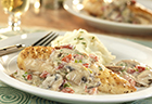 Chicken with Wild Mushroom Cream Sauce