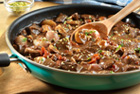 Braised Beef with Shallots and Mushrooms
