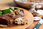 Pan-Seared Steaks with Mushroom Gravy