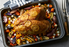 Lemon-Basil Turkey with Roasted Vegetables