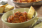 Roasted Garlic & Herb Shrimp with Spaghetti
