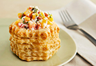 Peach, Prosciutto & Basil Pastry Cups