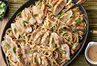 Spicy Peanut Noodles with Chicken and Asian Slaw
