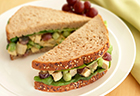 Curried Chicken Salad with Grapes Sandwiches